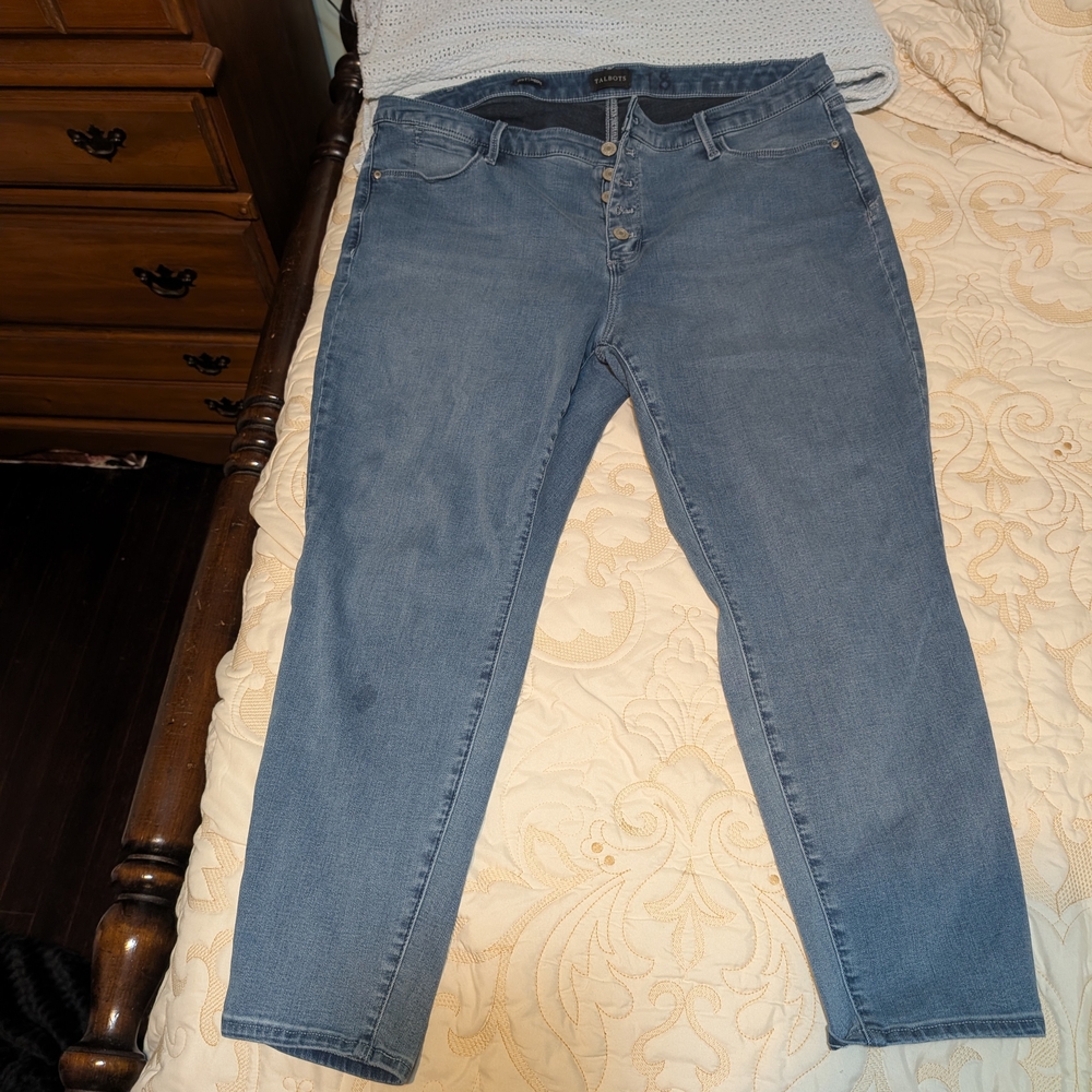 Talbots Light and Dark Blue Denim Jeggings